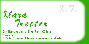 klara tretter business card