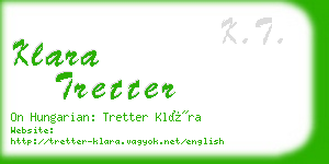 klara tretter business card